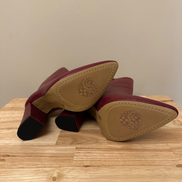 Vince Camuto Leather Deep Red Ankle Boots - Picture 6 of 6
